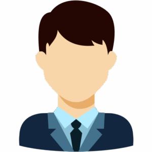 Faceless male avatar in suit and tie